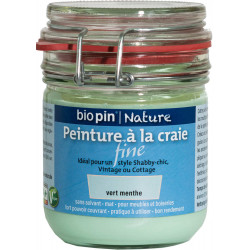 Peinture naturelle à la craie fine 0,325 L - Vert menthe - Biopin Nature