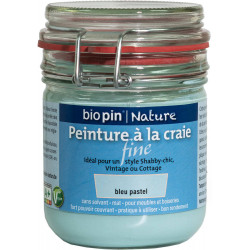 Peinture naturelle à la craie fine 0,325 L - Bleu pastel de marque Biopin Nature, référence: B5245600