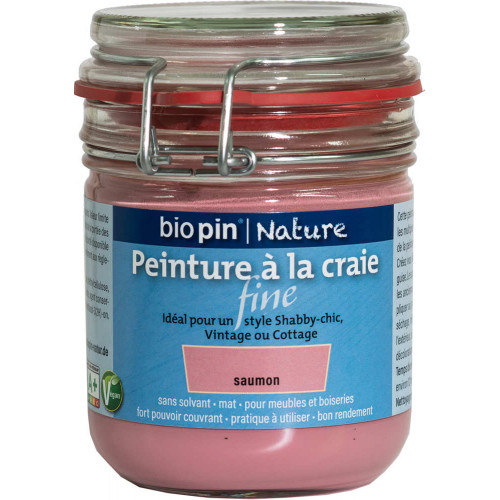 Peinture naturelle à la craie fine 0,325 L - Saumon - Biopin Nature