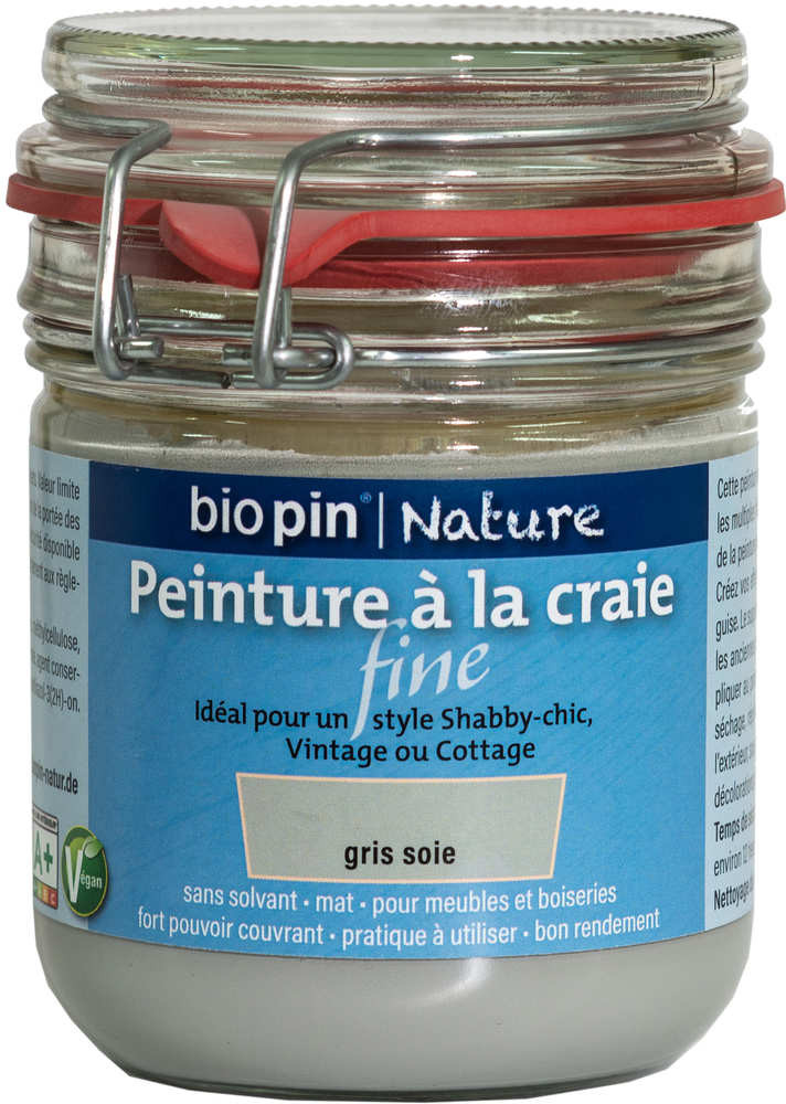 Peinture naturelle à la craie fine 0,325 L - Gris soie