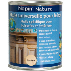 Huile universelle pour bois 0,75 L - Incolore - Biopin Nature