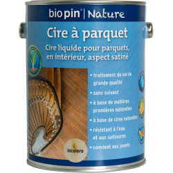 Cire à parquet 2,5 L - Incolore - Biopin Nature