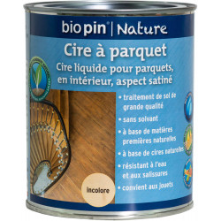 Cire à parquet 0,75 L - Incolore - Biopin Nature