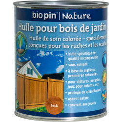 Huile pour bois de jardin 0,75 L - Teck - Biopin Nature