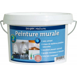 Peinture murale intérieure naturelle 1 L - Terre cuite rouge de marque Biopin Nature, référence: B5247900