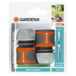 2 Raccords d'arrosage rapides pour tuyau Ø 13 - 15 mm de marque GARDENA, référence: J3393500