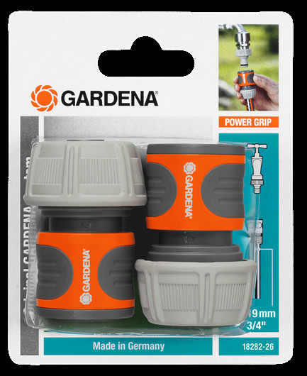 2 Raccords d'arrosage rapides pour tuyau Ø 19 mm