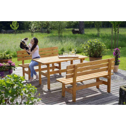 Ensemble de jardin : 1 table et 2 bancs "Kitzbühel" de marque GASPO , référence: J4255200