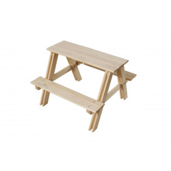 Table de pique-nique pour enfants en pin naturel - 80 x 80 x 48 cm (L x l x h) de marque GASPO , référence: J4255900