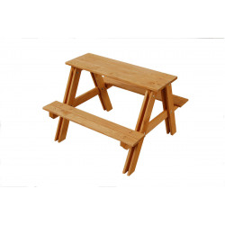 Table de pique-nique pour enfants en pin imprégné - 80 x 80 x 48 cm (L x l x h) de marque GASPO , référence: J4256000
