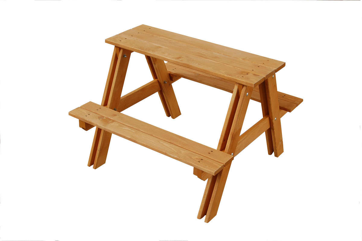 Table de pique-nique pour enfants en pin imprégné - 80 x 80 x 48 cm (L x l x h)