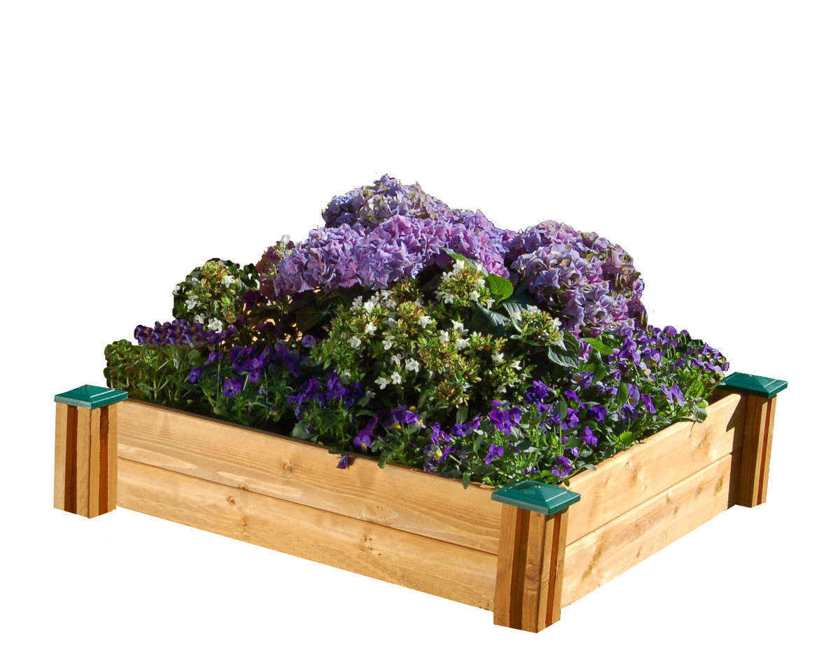Carré potager surélevé S - 86x80x20 cm, 100 litres, miel