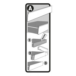 Profil de finition,Plan de travail 28mm, , Alu - Nordlinger