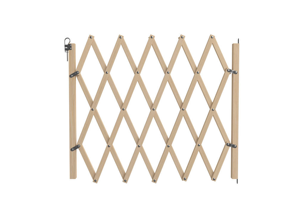 Barrière Stopfix, en bois brut, extensible à 110cm