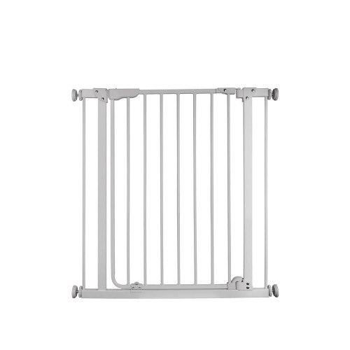 Barrière métal Misty, à pression et portillon, 73-84cm, hauteur 76cm - Nordlinger