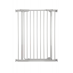 Barrière métal Mara, à pression et portillon, 73-84cm, hauteur 95cm - Nordlinger