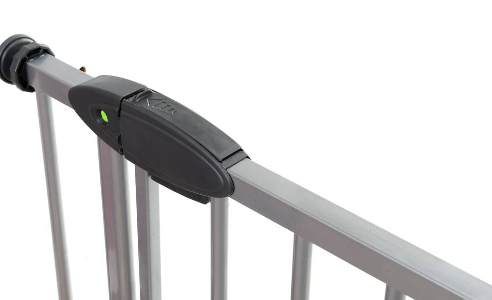 Barrière métal Roméo, portillon à pression 73-81cm, hauteur 77cm