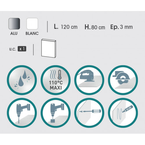 Nordlinger Plaque Composite 80 120 Champagne