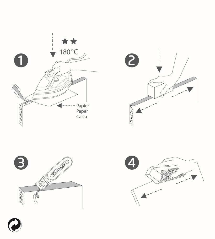 Bande de chant Polyrey Stratifiée 23 MM X 25 ML Décor G0044 (Gris Dauphin)