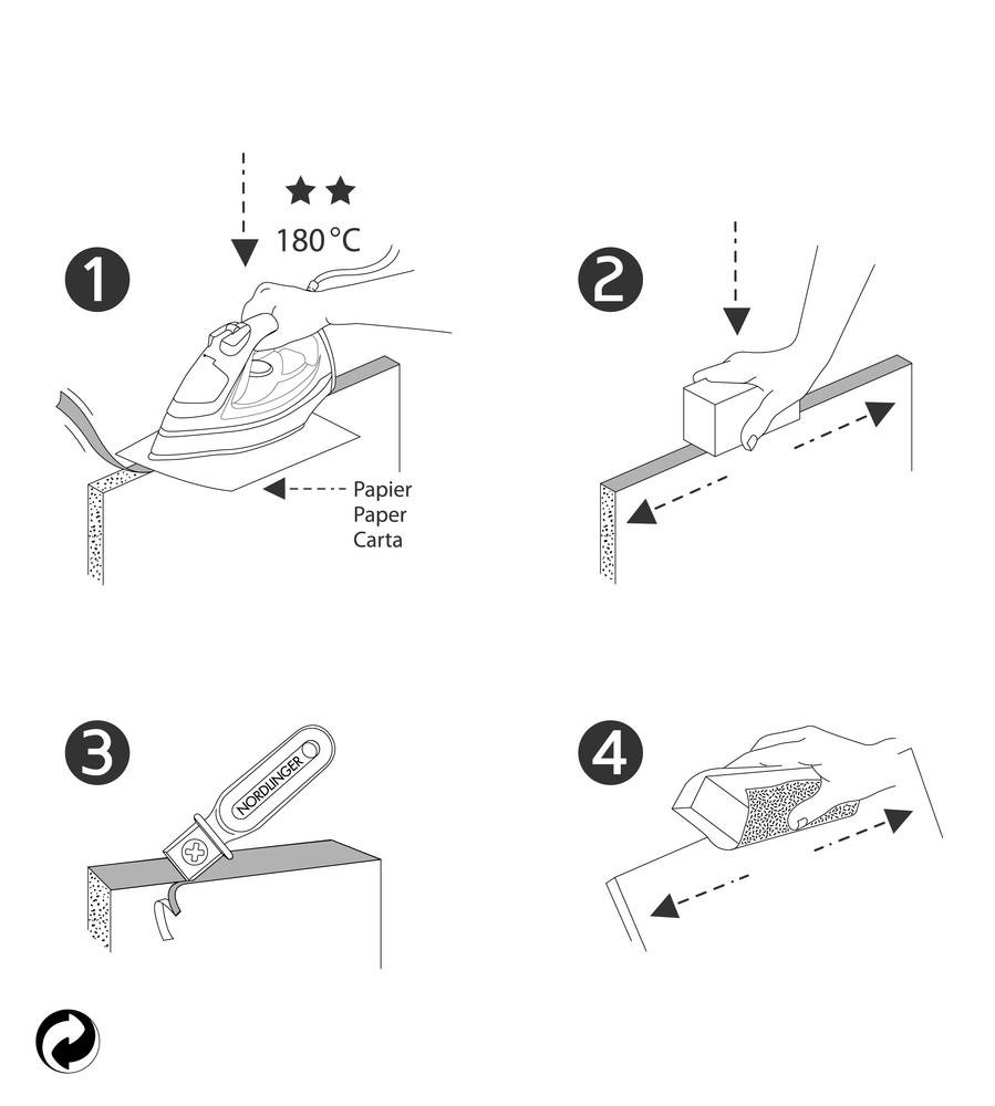 Bande de chant Polyrey Stratifiée 23 MM X 25 ML Décor C105 mat (Chêne Quebec)