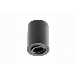 Petit plafonnier cylindrique SENSA avec tête rotative - Aluminium - Noir - 11,5 cm - IP 20