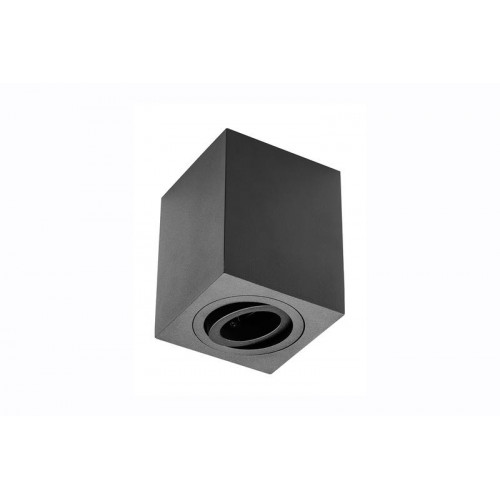 Petit plafonnier cubique SENSA avec tête rotative - Aluminium - Noir - 11,5 cm - IP 20 - GTV Lighting