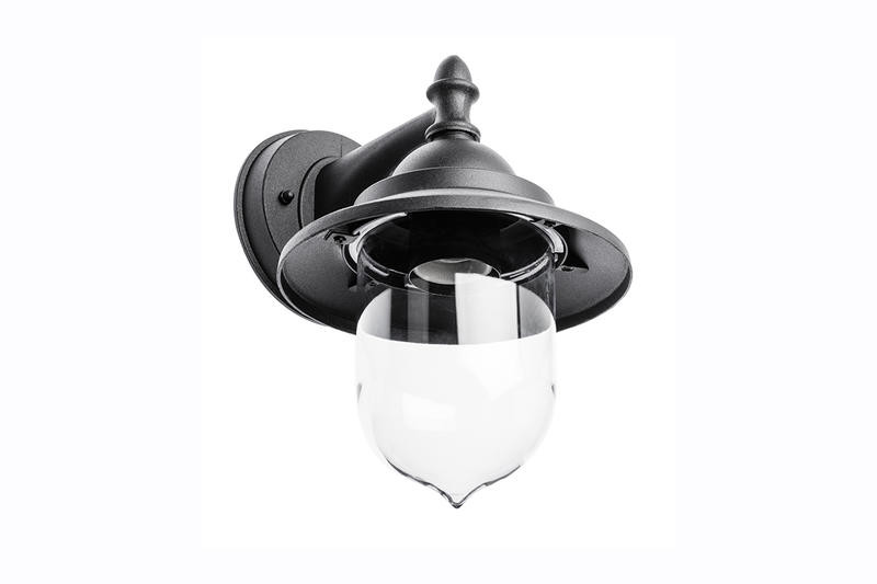 Applique murale de jardin TOSKANA - 25 cm - aluminium - Noir - IP 54