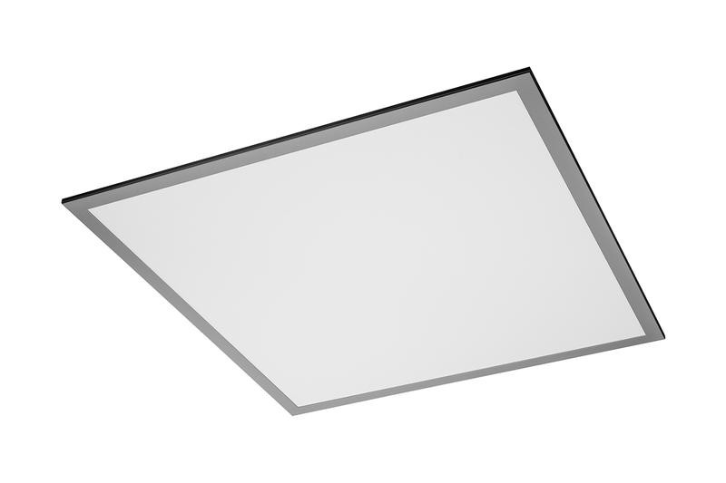 Dalle LED carrée grise - 59,5 x 59,5 cm - 40 W - 4400 lumens - blanc - IP54