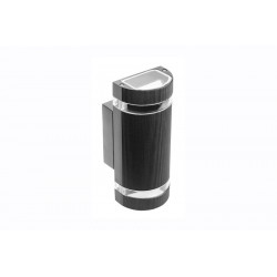 Applique murale en aluminium - 25 cm - double sens - noir - IP 54 de marque GTV Lighting, référence: J5290700