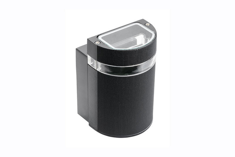 Applique murale en aluminium - 15 cm - sens unique - noir - IP 54