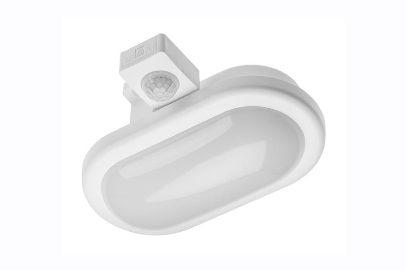 Plafonnier ovale DELTA - detecteur de mouvements - 17 x 14,5 cm - 400 lumens - IP 54