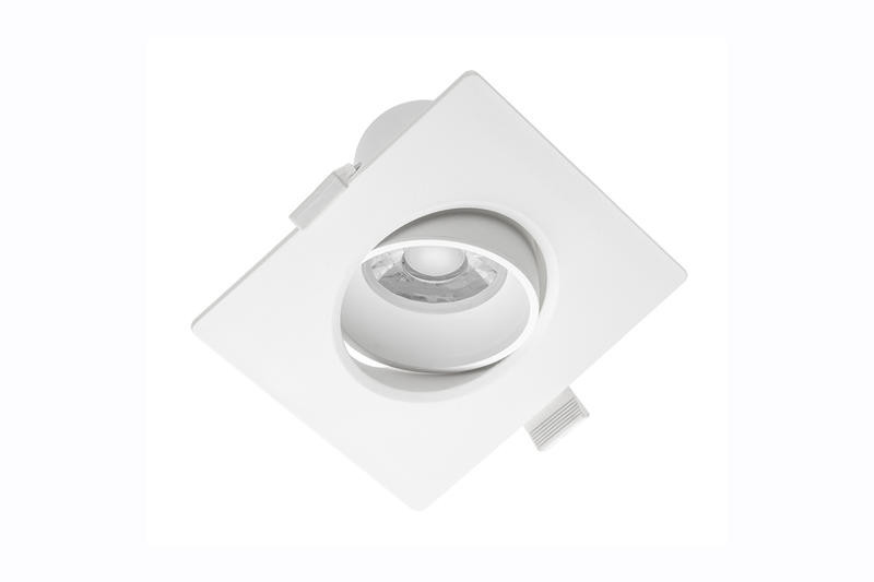 Luminaire LED VOLARE carré aluminium - encastrable - 9 x 9 cm - 400 lumens IP 20