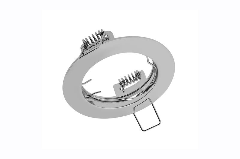 Petit spot de plafond PORTO - encastrable - aluminium - couleur chrom - ø 7,5 cm