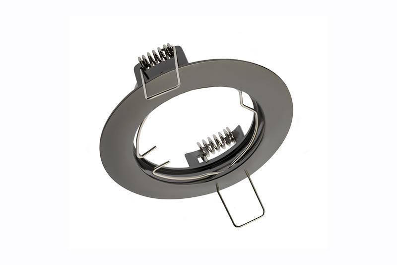 Petit spot de plafond PORTO - encastrable - aluminium - couleur chrom noir - ø 7,5 cm