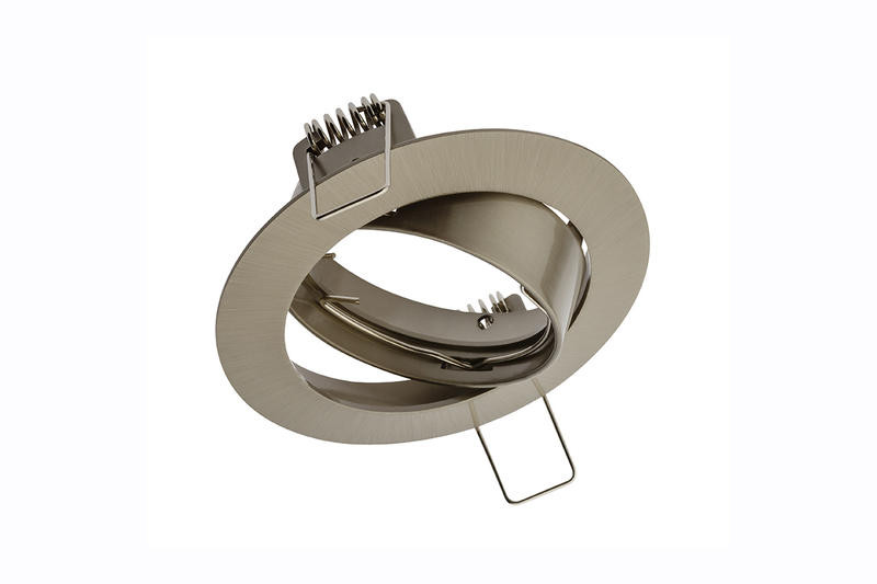 Spot de plafond PORTO orientable - encastrable - aluminium - couleur inox - ø 7,5 cm