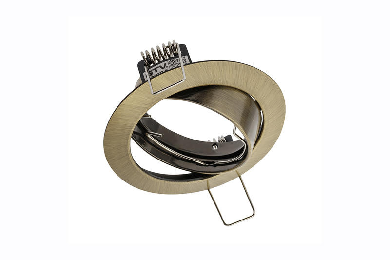 Spot de plafond PORTO orientable - encastrable - aluminium - couleur altérée - ø 7,5 cm