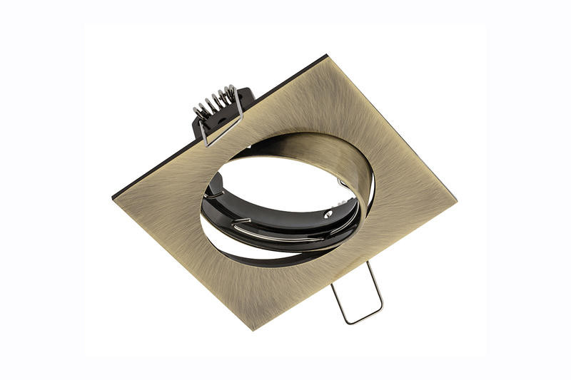 Spot de plafond PORTO orientable - encastrable - aluminium - couleur altérée - 8 x 8 cm