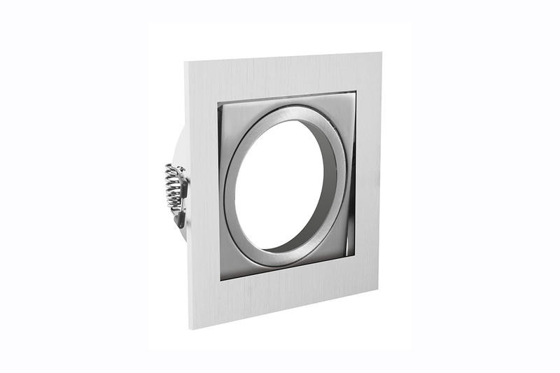 Spot de plafond VILA orientable - encastrable - acier - couleur blanche- 8 x 8 cm