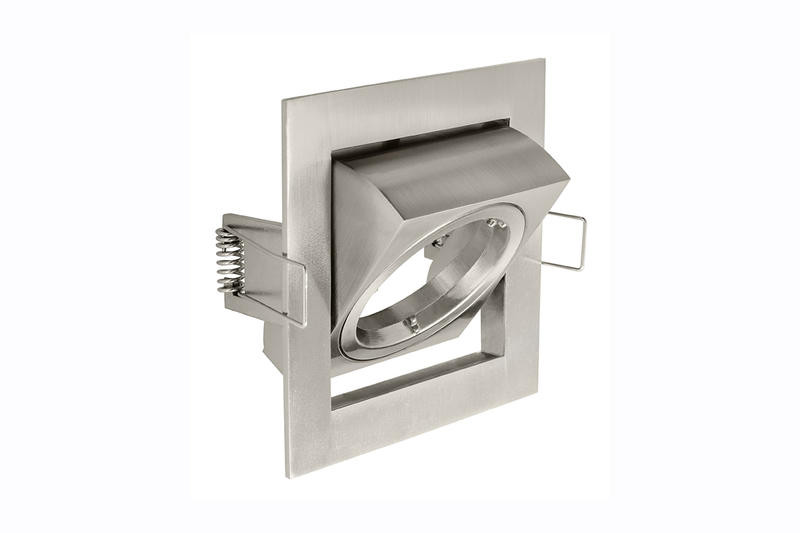 Spot de plafond VILA orientable - encastrable - acier - couleur altérée - 8 x 8 cm