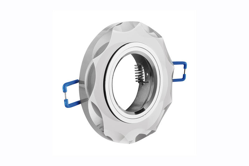 Spot de plafond BRILLANTE - encastrable - verre - blanc - ø 9 cm