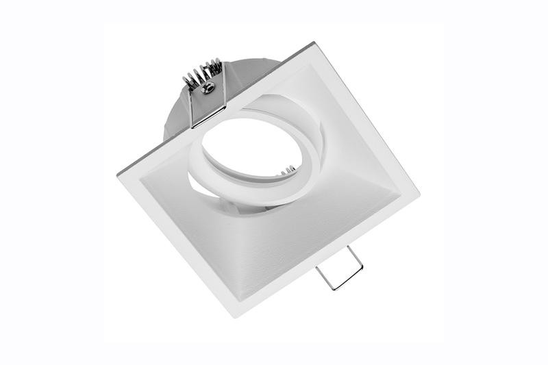 Spot de plafond SALTO orientable - aluminium - blanc - 9 x 9 cm