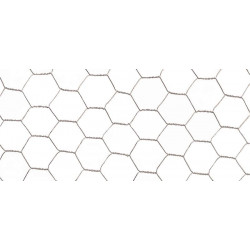 Grillage métalique 1 x 25 m - maille 13 x 0,7 mm - structure hexagonale - triple torsion - NORTENE 