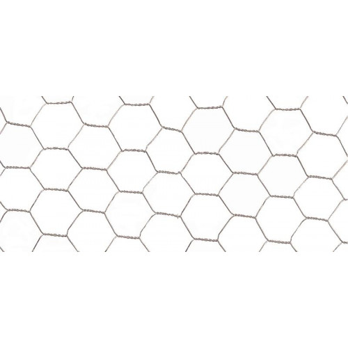 Grillage métalique 1 x 25 m - maille 13 x 0,7 mm - structure hexagonale - triple torsion - NORTENE 