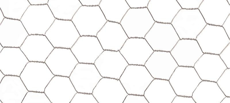 Grillage métalique 1 x 25 m - maille 19 x 0,7 mm - structure hexagonale - triple torsion