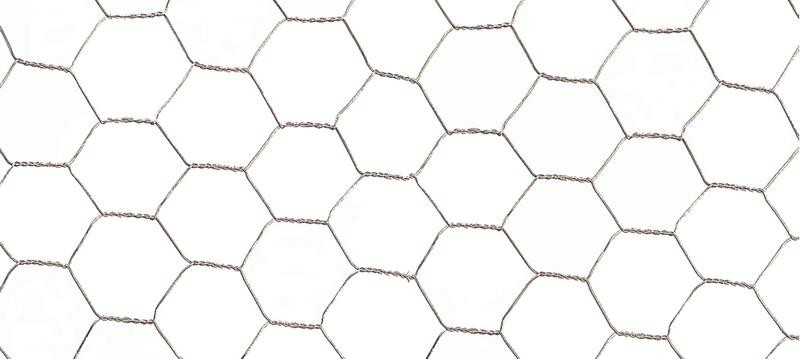 Grillage métalique triple torsion - structure hexagonale - 1,5 x 25 m - maille 25 x 0,8 mm