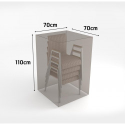 Housse de protection en polyester pour chaise empilées - 70 x 70 x 110 cm - 90 g/m2 - NORTENE 