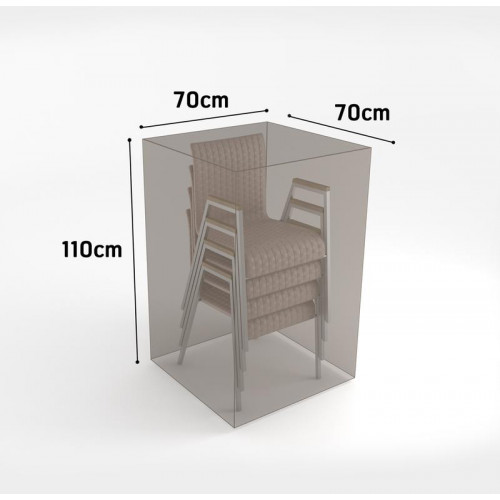 Housse de protection en polyester pour chaise empilées - 70 x 70 x 110 cm - 90 g/m2 - NORTENE 