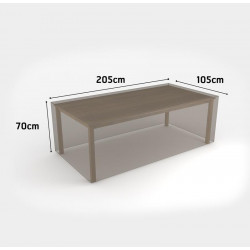 Housse de protection en polyester 205 x 105 x 70 cm - pour table rectangulaire - 90 g/m2 - NORTENE 