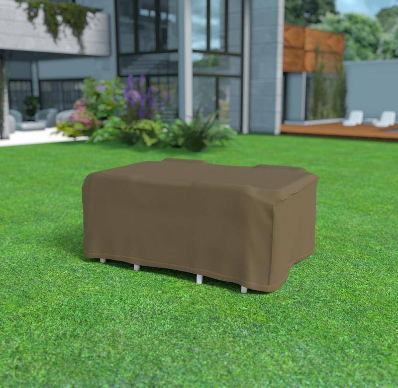 Housse de protection en polyester 225 x 145 x 90 cm - pour table rectangulaire + 4 chaises - 90g/m2