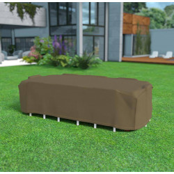 Housse de protection en polyester 325 x 205 x 90 cm - pour table rectangulaire + 8 chaises - 90g/m2 - NORTENE 